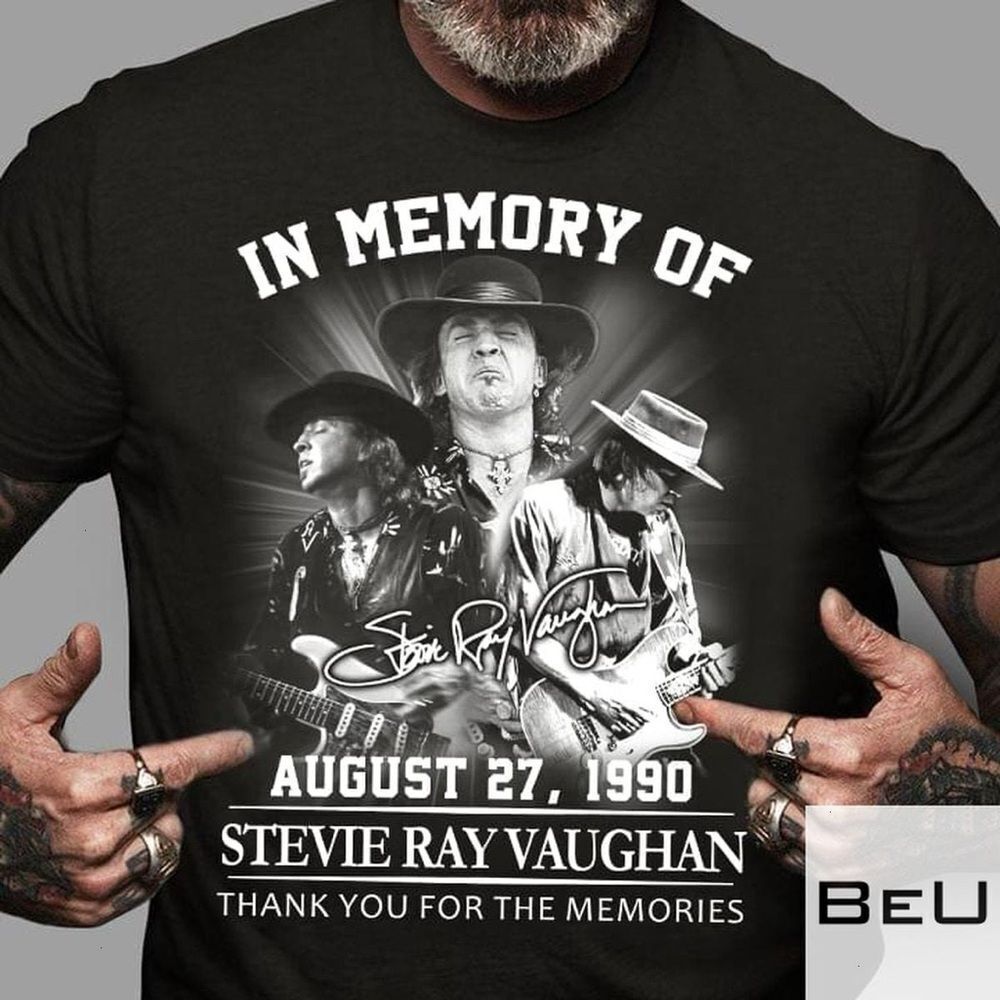 Black Stevie Ray Vaughan Tribute T-Shirt